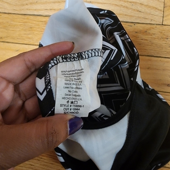 WOMEN'S Bodysuit Small Black and White - Picture 5 of 9